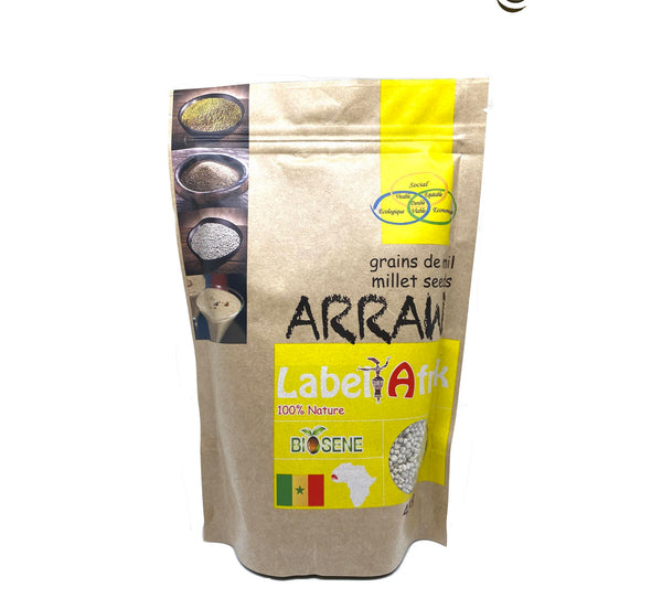 Grains de mil 100% nature arraw 450g Label Afrik